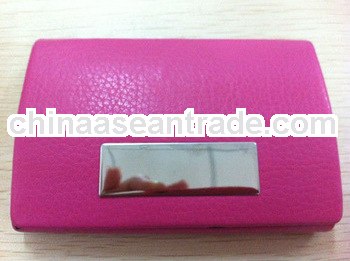 hot pink curved credit card case with metal feature wholesale