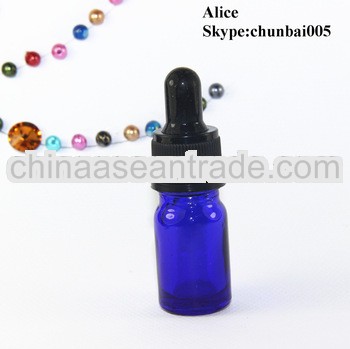 hot-selling blue glass 10ml bottles eliquid flavour with colored dropper
