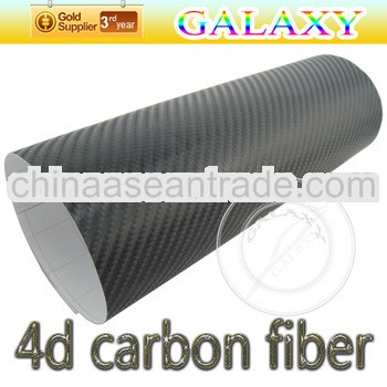 hot selling good quality 4d black carbon fiber vinyl film for car wrap with air bubble