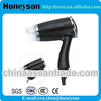 hotel supplies foldable 1200W black hairdryer for guest room