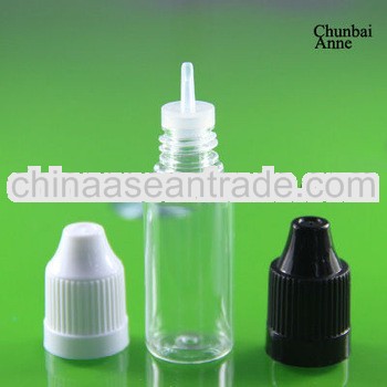 hotsale pet dropper bottle 10ml /childproof cap /bayonet long tip (for vapor juice bottle)