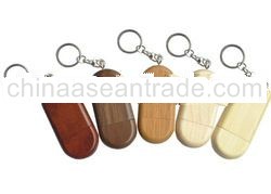 Wooden USB Flash Drive with Big key ring