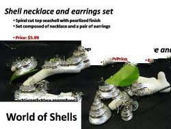 Shell earrings and necklace set