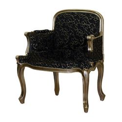 Golden Chair with Black Upholstered Series