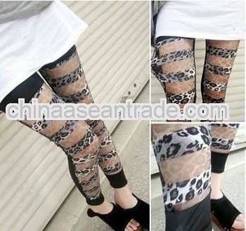 ladies fashion sexy leggings with leopard