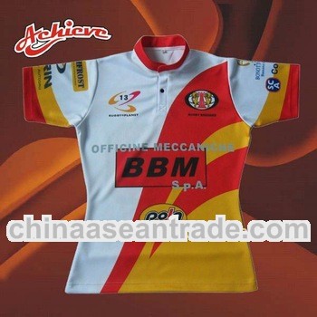 ladies rugby wearing/jersey with 100% polyester
