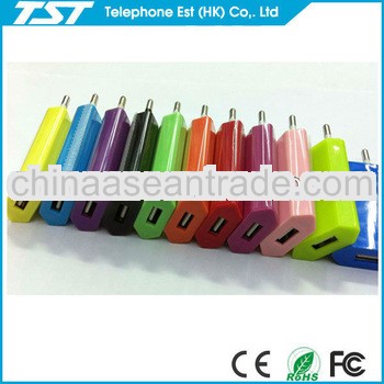 latest hot sale colorful travel charger for iphone5