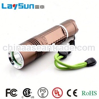 laysun aluminum alloy glare long range outdoor waterproof cree xml t6 cree led flashlight 2 years wa