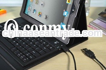 leather case and wireless bluetooth ipad keyboard