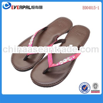 leather sandals flat flip flops for women