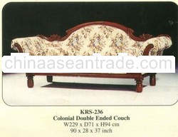 Colonial Double Ended Couch Mahogany Indoor Furniture