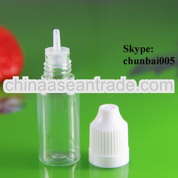 long thin tip 10ml plastic dropper bottle wholesale flacon childproof with long thin tip SGS and TUV