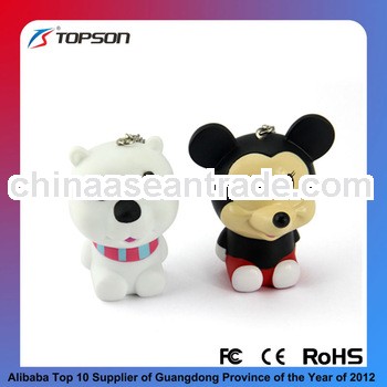 lovely and external charger cute mini cartoon power bank with keychain