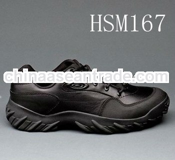 low cut hot sale black outdoor athletic trekking sports style army shoes/boots for police