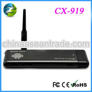 mini android pc CX-919 RK3188 TV Dongle Quad core Android 4.2 Bluetooth2.0 Smart TV Dongle 2G/8G