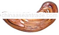 wooden carving swan bowls