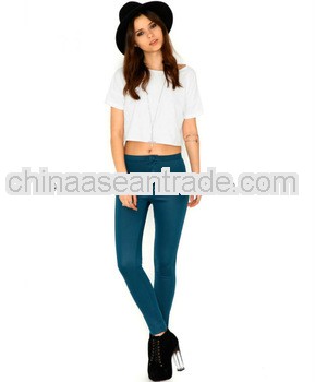 new arrival girls sexy candy color capri pants tight pants