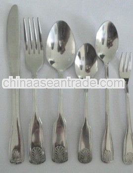 new design hand polish 6pcs names of cutlery set items