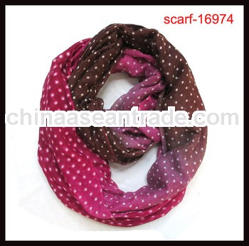 new fashion dot print circle loop scarf