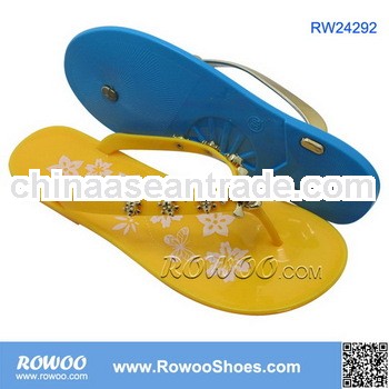new fashion golden decorate ladies jelly slippers