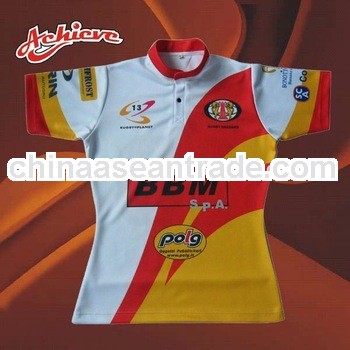 new style rugby shirts with 100% polyester
