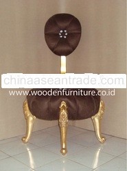 Side Chair Pumpkin Chair Golden Wooden Antique Reproduction Living Room Classic Home Furniture