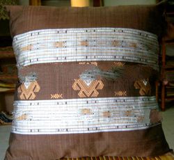  Silk Decorative Pillow Cover - Brown