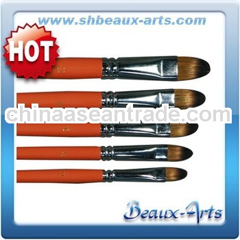 orange handles for paintbrushes manufacturers,brown synthetic brushes filbert