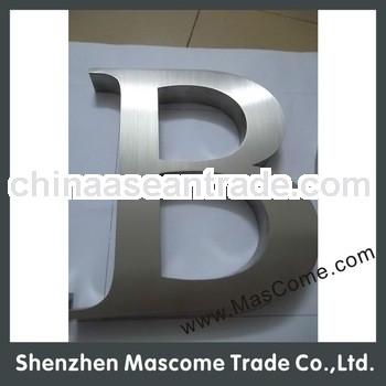 outdoor brush finish stainless steel LED sign