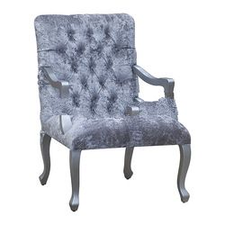 Mahogany French Silver Painted Upholstery