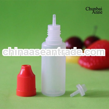 pe 15ml squeeze dropper bottle with long tip childproof cap TUV/SGS certificate