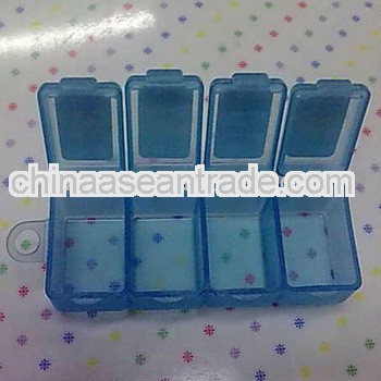 plastic four compartments pill box
