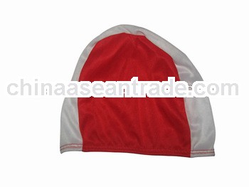 polyester swimming cap in red with nice quality