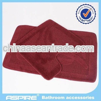 pp material red tufted bath mat