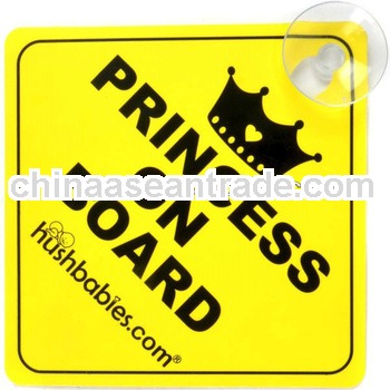 princess on board pvc sticker for car