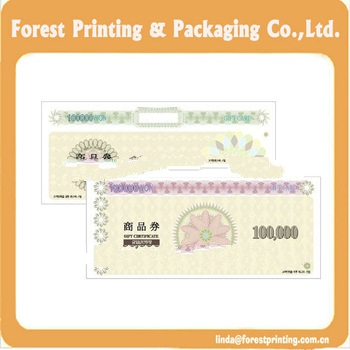 printing anti-fake coupon tickets printing service
