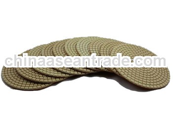 professional factory directly 100mm dry cutting flexible diamond polishing pad for angle grinder