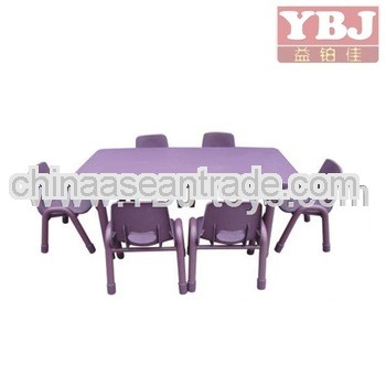 purple kids chairs and desks