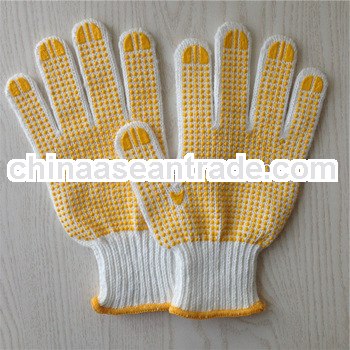pvc dotted cotton hand gloves
