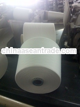raw white close virgin 100% polyester yarn price