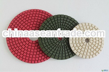 red color 3"-7" sharp diamond polishing pads for floor polishing (marble, granite , cerami