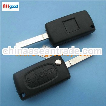 remote car key case for Citroen 307 3 buttons flip key with light button remote key shell