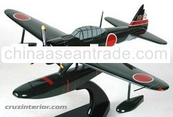 A6M5 JAPANESE ZERO " ZEKE " GREEN WITH FLOAT WOOD MODEL AIRPLANE WWII AIRCRAFT SEA PLANE F