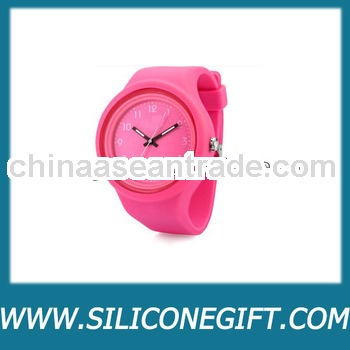 silicone colorful watch,silicone iceeful watch,round jelly watch