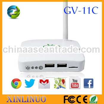 smart tv box GV-11C android 4.0 Allwinner A10 CPU 1G/4G WIFI 2.0MP Camera remote control