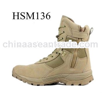 sniper troops 8 inch women's military temperate marine boots with desert tan color