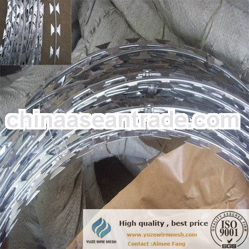stainless steel razor wire for protection(direct factory ISO 9001 SGS )