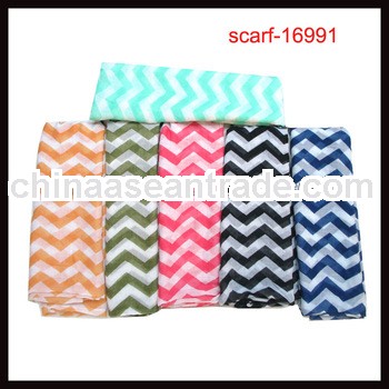 stripe printed wide scarves manufactures