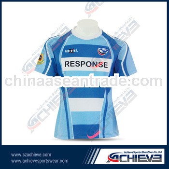 sublimation printing rugby jersey with wholesale