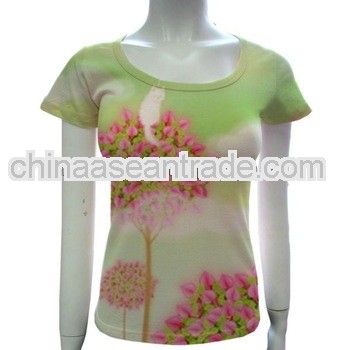 summer short sleeve women custom design printing t shirts